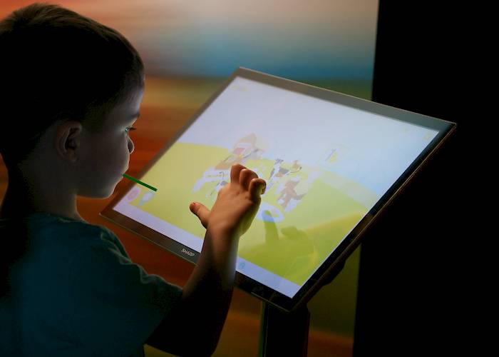 Game for kids on touchscreen