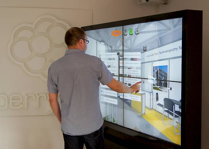 Multitouch wall with an interactive app