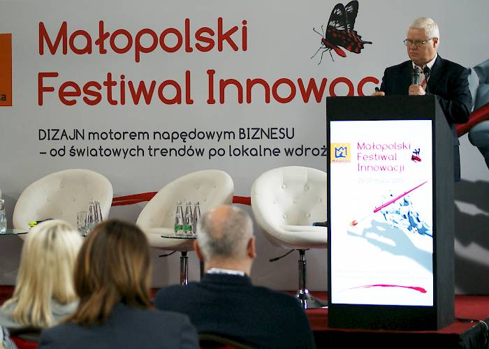 Multimedia lectern on a Malopolska Festival of Innovations